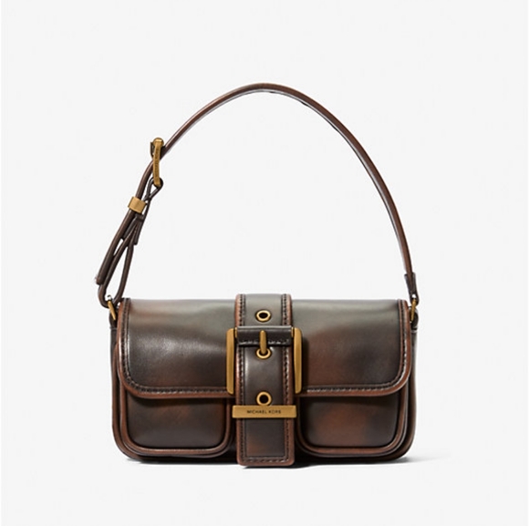 Michael Kors Brown Leather Shoulder Bag - Picture 1 of 7